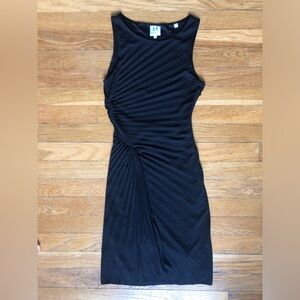Halston Heritage size 0 pleated asymmetrical bodycon dress
